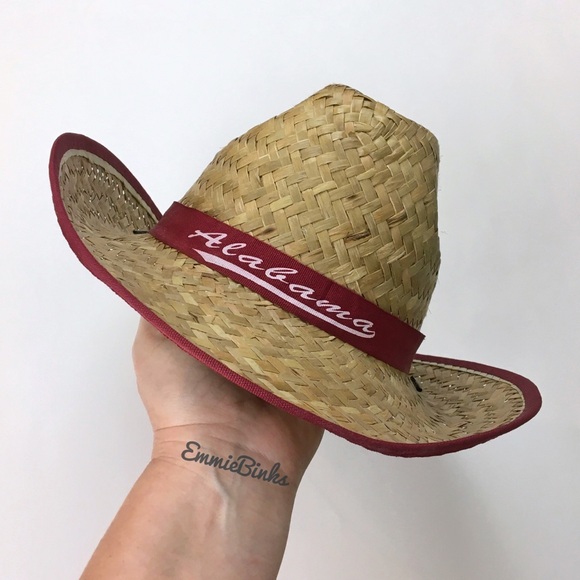 New University Of Alabama Woven Paper Straw Cowboy Hat - Picture 8 of 12